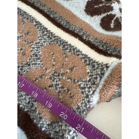 Faherty Topanga Hibiscus Floral Merino Blend Pullover Sweater - L - Picture 7 of 8